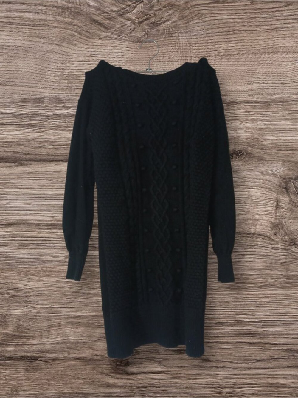GAP Kids Medium (8) Black Cable Knit Sweater Dress